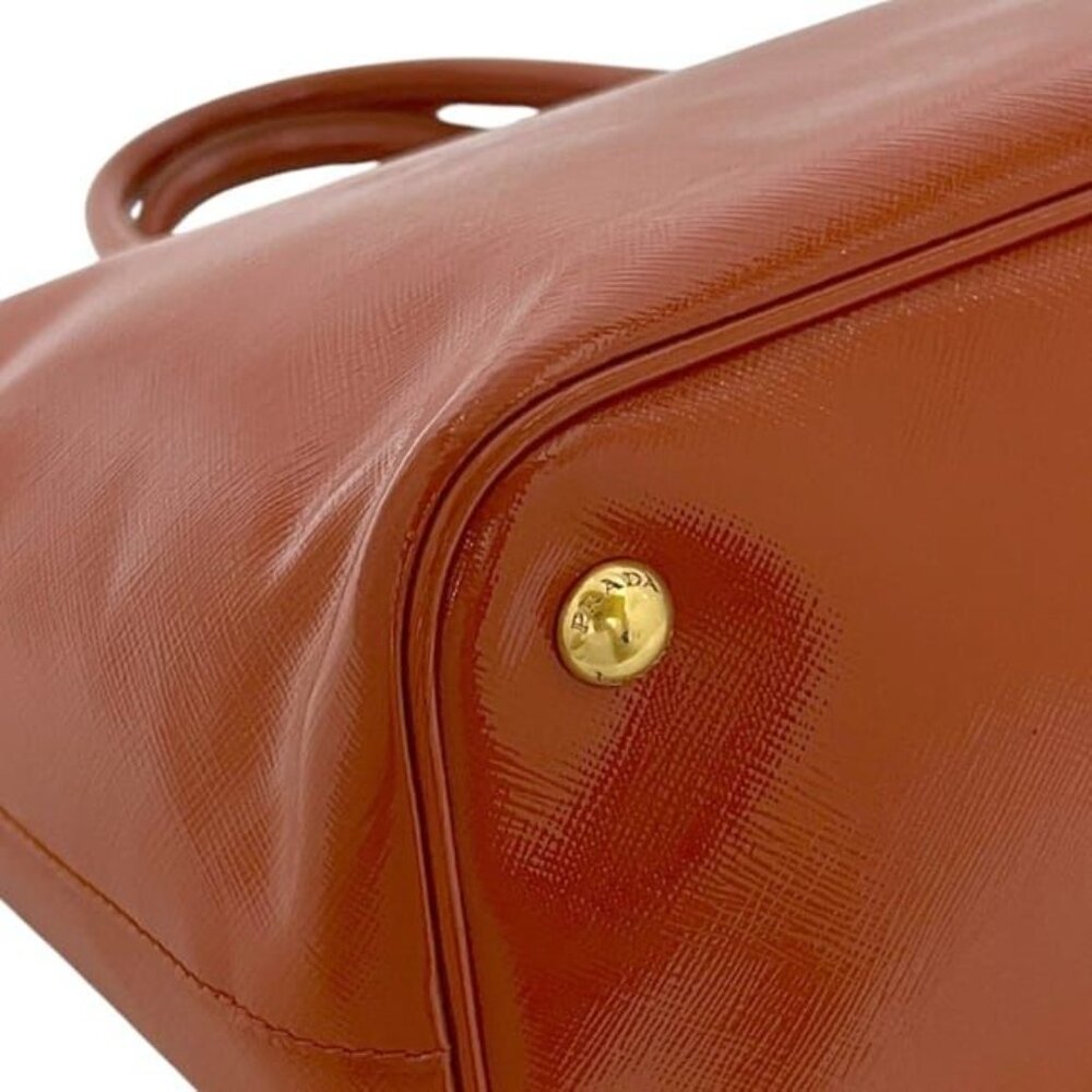 Prada 2 way Bag Orange Patent Leather 103 - Picture 10 of 10